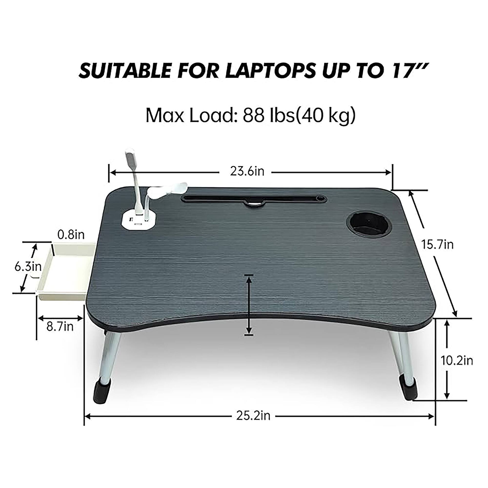 Sparkly Selections 25.25" Black Diamond Painting & Crafting Lap Desk